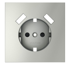Накладка для розетки Voltum с заземлением и защитными шторками с USB A+A S70 VLS000905