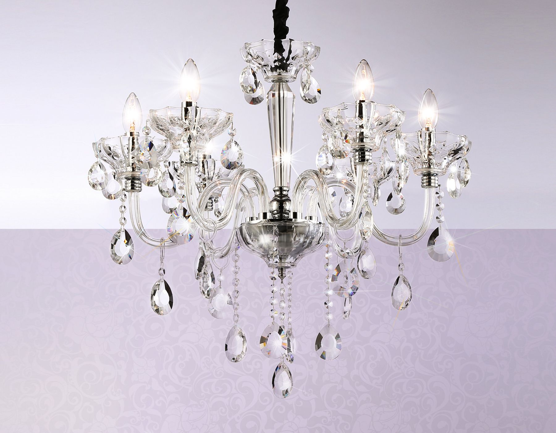 Подвесная люстра Ambrella light с хрусталем Traditional TR4900_AMB