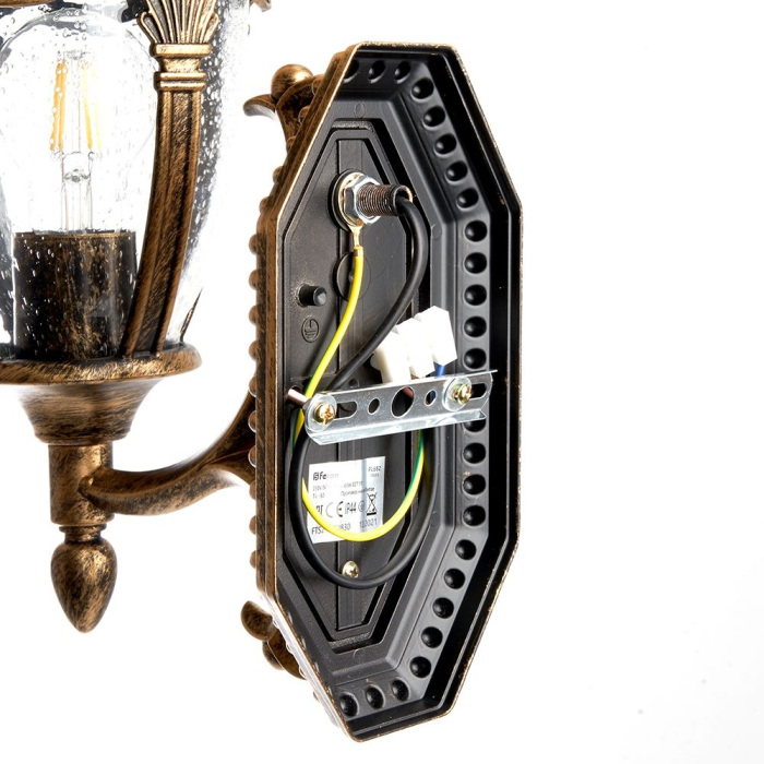 Уличный настенный светильник с цоколем e27 фонарь IP44 Feron 11693_FR