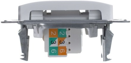 Розетка встраиваемая двойная Ethernet RJ-45 (белый) Systeme Electric GSL000185KK