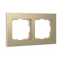 Рамка на 2 поста (шампань) Aluminium a052313_WR