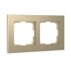 Рамка на 2 поста (шампань) Aluminium a052313_WR