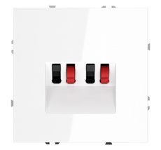 Розетка акустическая встраиваемая VOLTUM S70 4-местная, VLS060301