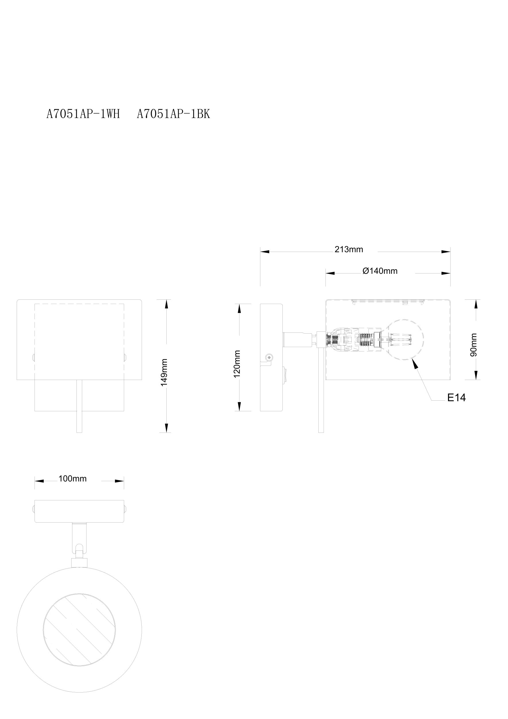 Бра Arte Lamp SEBASTIAN A7051AP-1BK