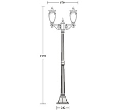 Наземный фонарь IP44 Oasis Light 86208A/02 Gb_OL