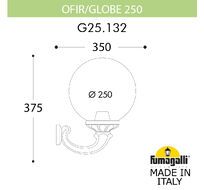 Уличный настенный светильник FUMAGALLI OFIR G25.132.000.BZF1R