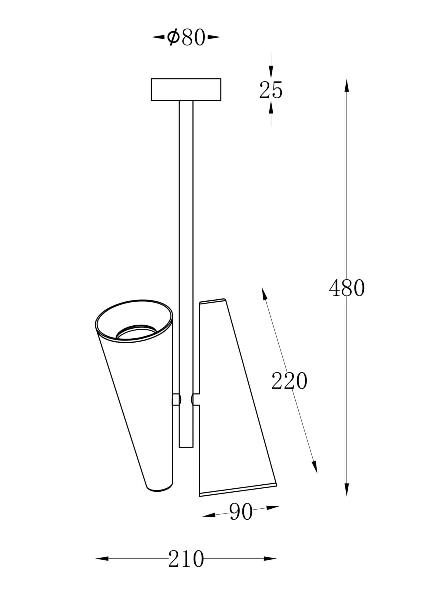 Потолочный светильник Maytoni Giro MOD095CL-02BS_MY