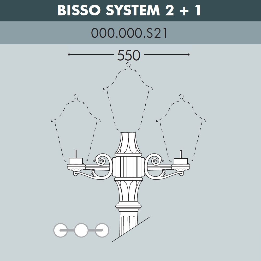 

Консоль для паркового фонаря BISSO 000.000.S21.A0, 000.000.S21.A0