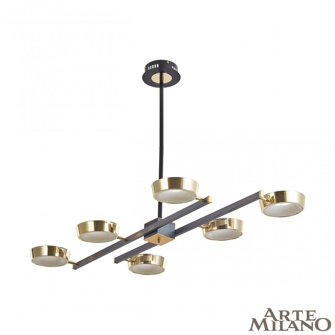 Подвесная люстра на штанге Arte Milano Ferrara 271279/6L NI/GD