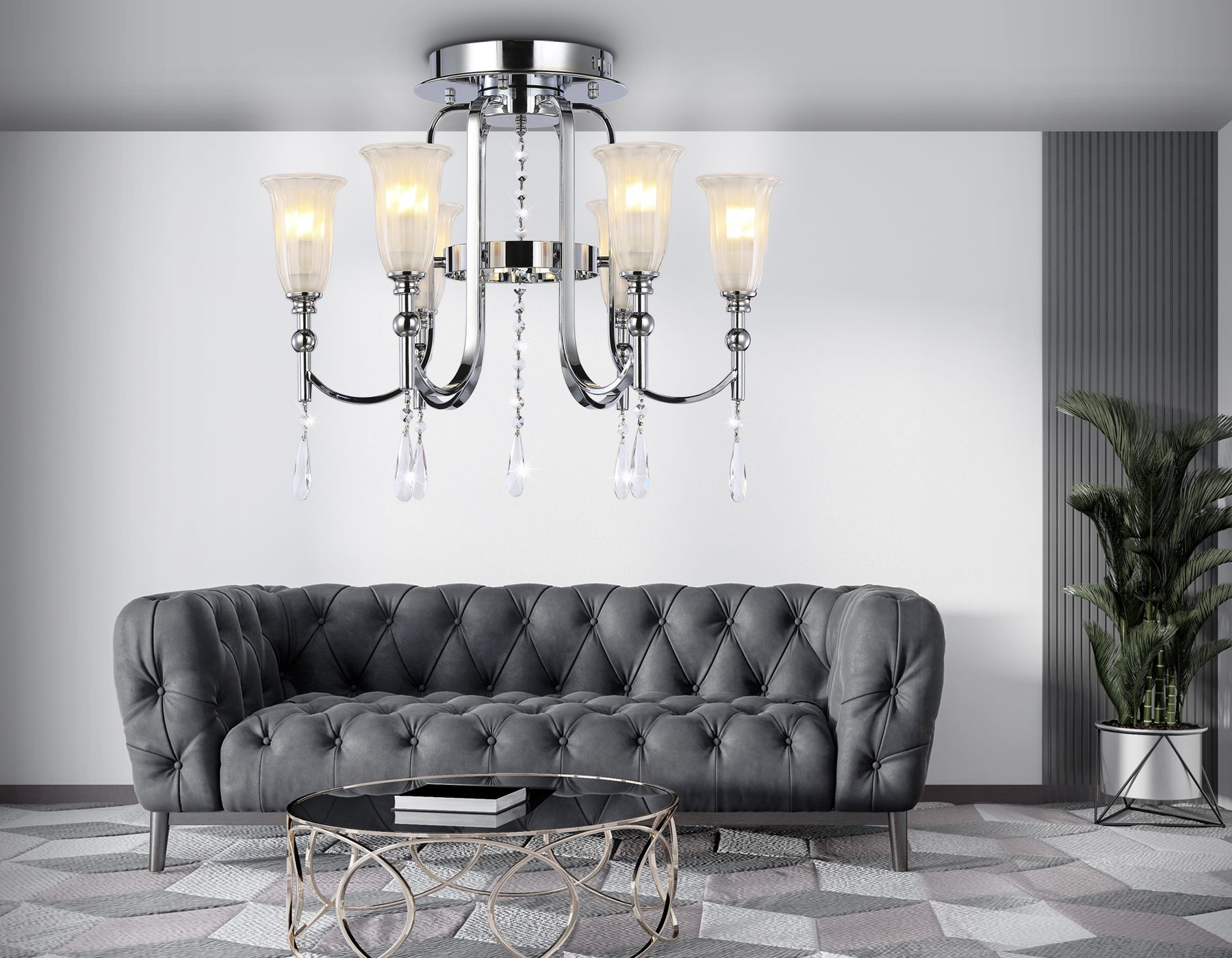 Потолочная люстра Ambrella light с хрусталем Traditional TR3243_AMB