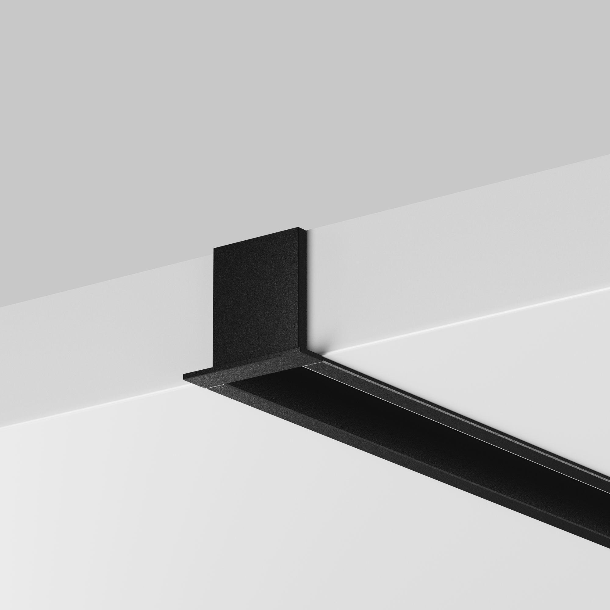 Алюминиевый профиль встраиваемый скрытого монтажа 22x22 (Черный, 2 м), ALM-2222-B-2M Maytoni 632013_MY