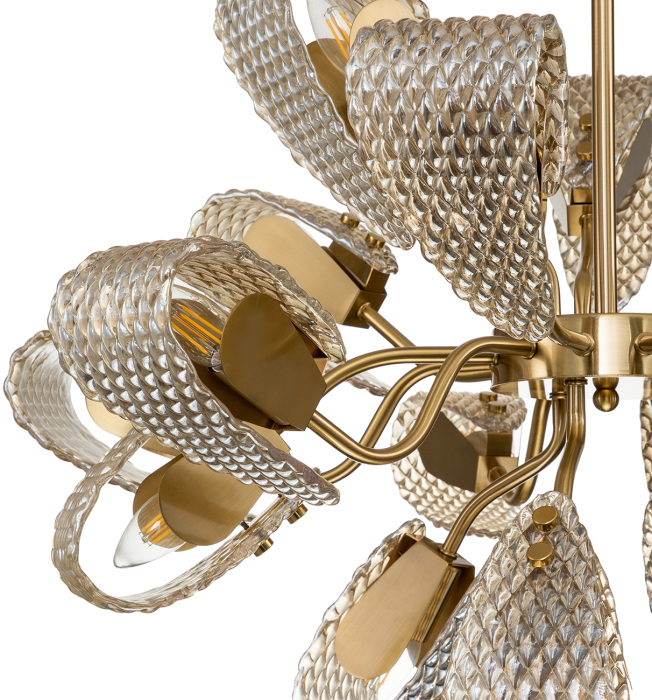 Потолочная люстра на штанге (11033/18R Amber) Indigo V000345