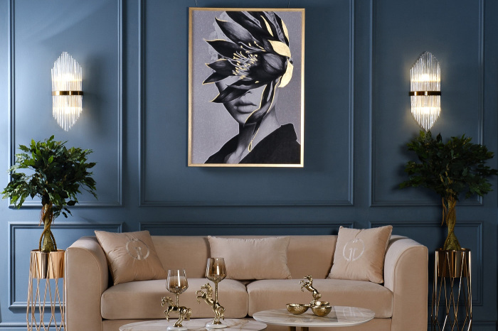 Холст Девушка с цветами-1 Garda Decor 89VOR-GIRL FLOWER-1