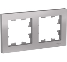 Рамка на 2 поста (алюминий) Systeme Electric ATN000302