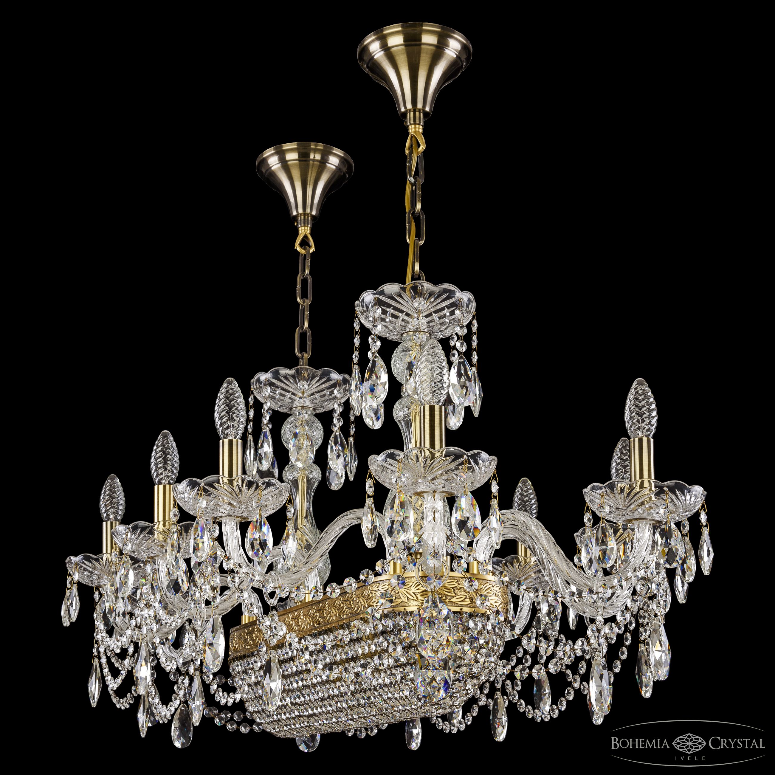 Хрустальная люстра Bohemia Ivele Crystal 1453/10/195/600 FP_BI