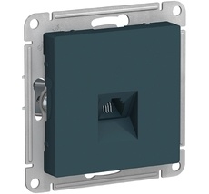 Телефонная розетка встраиваемая RJ-11 (изумрудный) Systeme Electric ATN000881