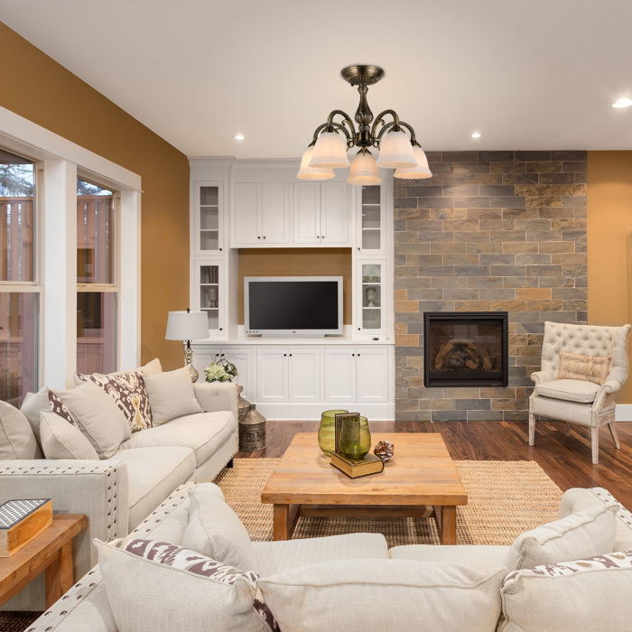 Потолочная люстра на штанге 1114/5PL E27 60W Escada 1114/5PL Bronze_ESC