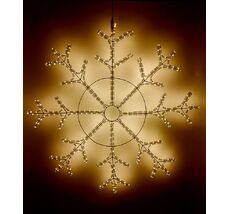 Светодиодная Снежинка LTC Зимняя Классика 1,1м Тепло-Белая, на металлическом каркасе, IP54 LC-13047