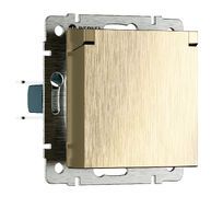 Розетка влагозащ. с зазем. с защит. крышкой и шторками Werkel a069604_WR