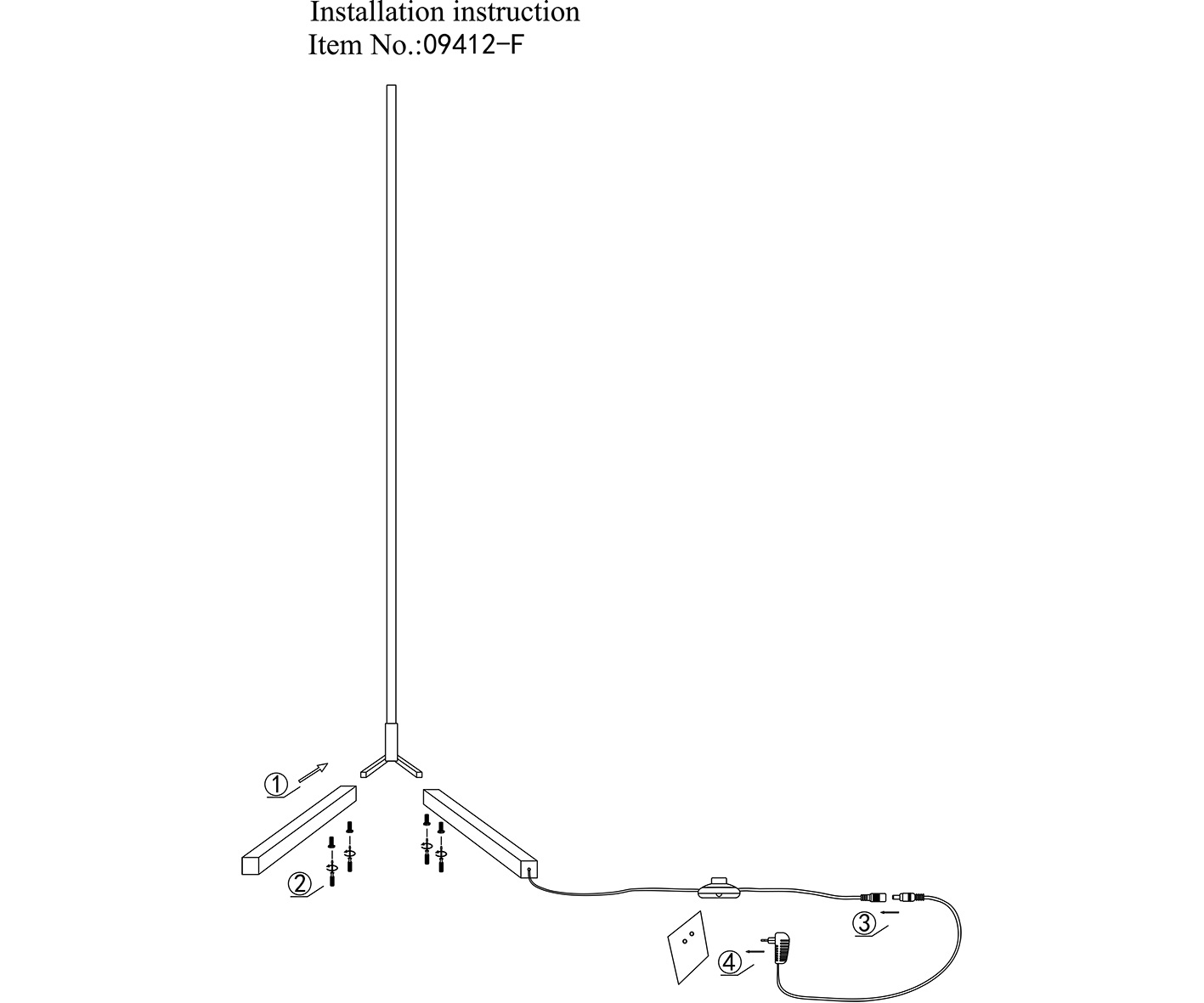 Торшер KinkLight Албер 09412-F,19_KL