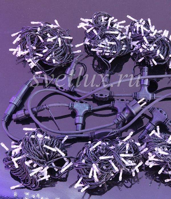 

Гирлянда Занавес 2 x 3 м Разноцветный 220В, 600 LED, Провод Черный ПВХ, IP54 01-014, 01-014
