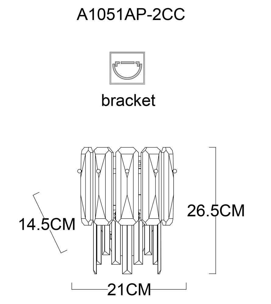 Настенный светильник ArteLamp NICOLETTA A1051AP-2CC