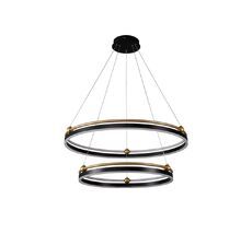 Подвесная люстра Crystallux FERNANDO FERNANDO&nbsp;SP123W&nbsp;LED&nbsp;D600+800&nbsp;BLACK/GOLD_CR