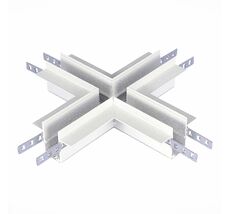 Коннектор X-образный для встраиваемого магнитного шинопровода под ГКЛ 12мм ST LUCE SKYLINE 48 ST007.500.12