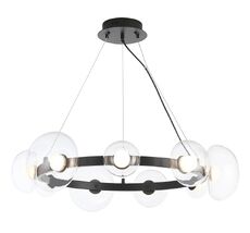 Подвесная люстра Crystallux BOSQUE BOSQUE SP9 BLACK/TRANSPARENT_CR