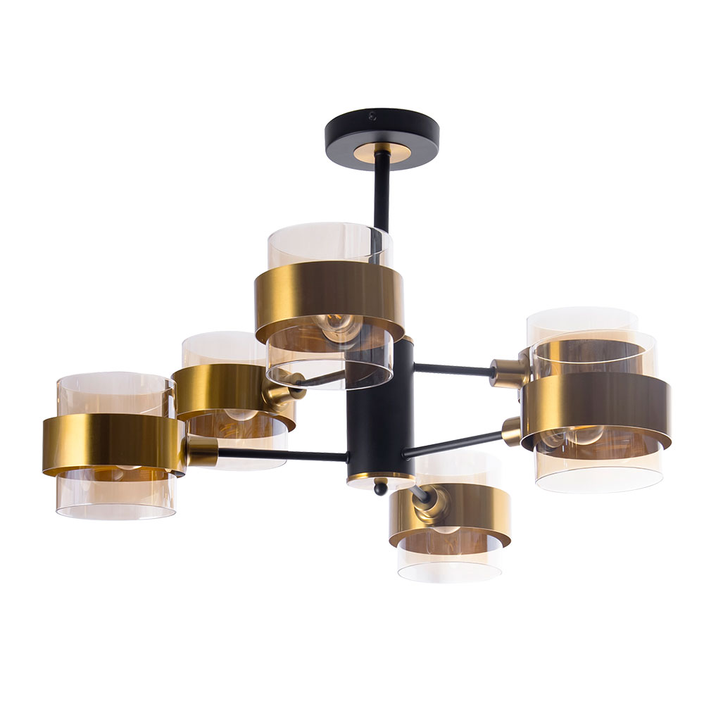 Потолочная люстра на штанге Arte Lamp CARLO A8205SP-6BK