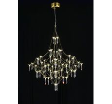 Подвесная люстра светодиодная с пультом и хрустальными подвесками Asfour MyFar MR2643-66P-76AP