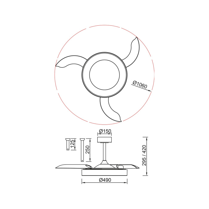 Люстра-вентилятор Mantra NISEKO FAN 9091_MN