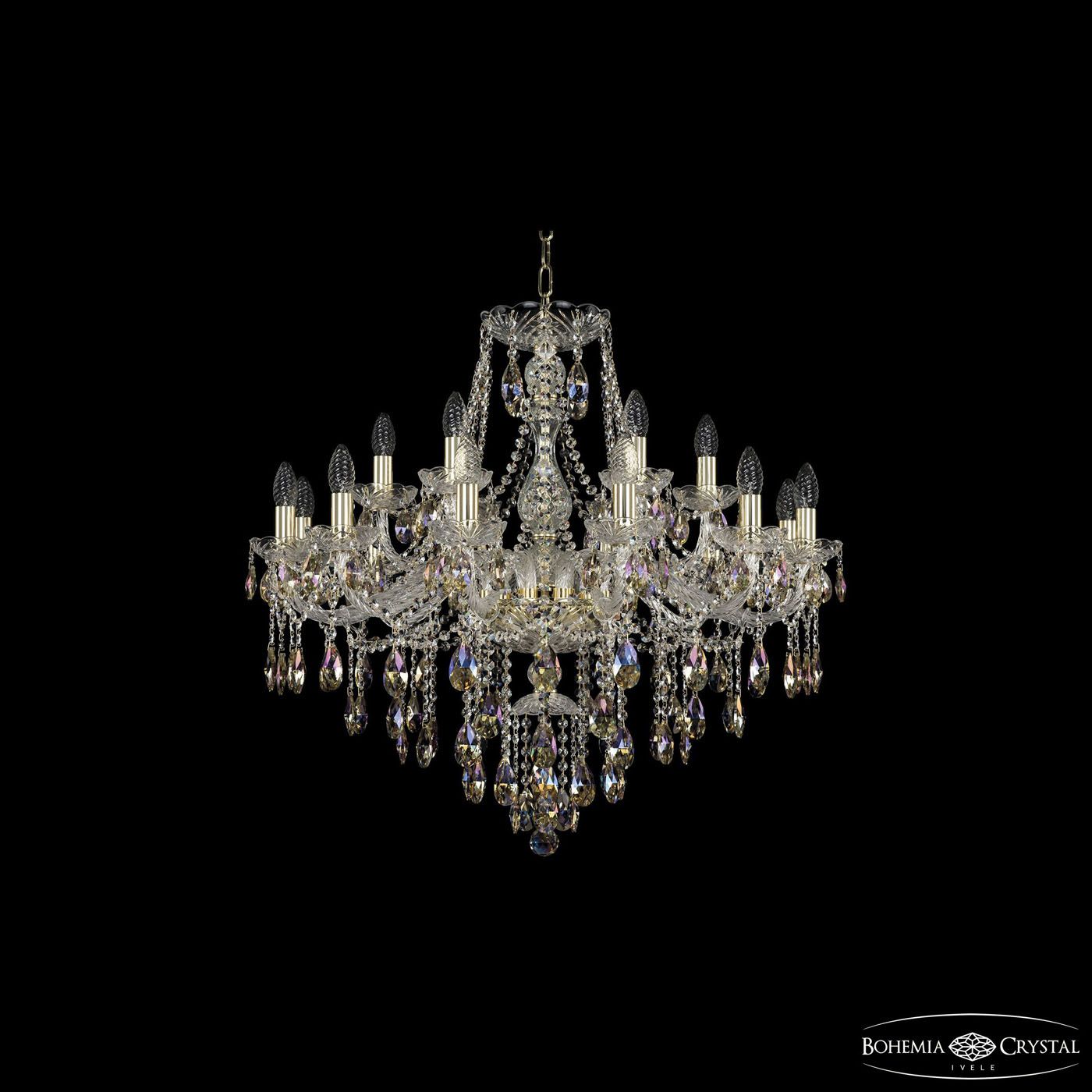 Хрустальная люстра Bohemia Ivele 1415/12+6/300 G K801_BI