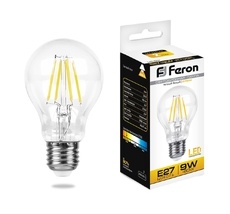 Лампочка светодиодная филаментная груша E27 9W 2700K 25631 Feron 25631_FR