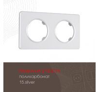 Рамка из поликарбоната на 2 поста Arte Milano 502.15-2.silver
