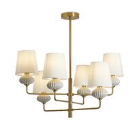 Подвесная люстра на штанге Freya Ceramics FR2029PL-06BS_MY