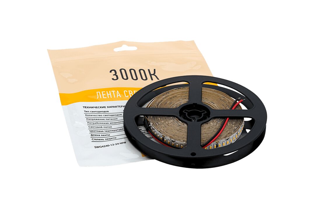 Светодиодная лента 1м. 24W теплый белый 2700K - 3200K 00000001201_SW