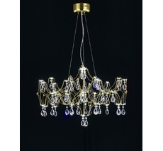 Подвесная люстра светодиодная с пультом и хрустальными подвесками Asfour MyFar MR2652-57P-50AD