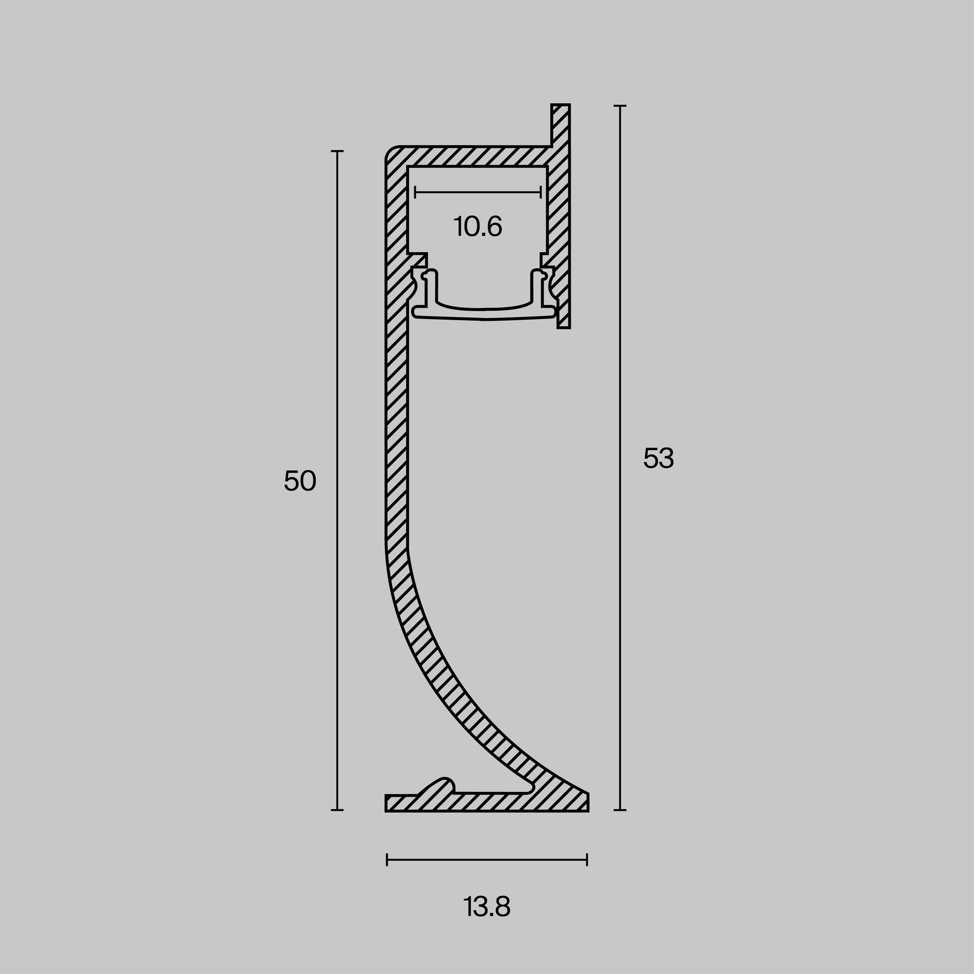 Профиль для светодиодной ленты Maytoni ALM-5314-S-2M_MY