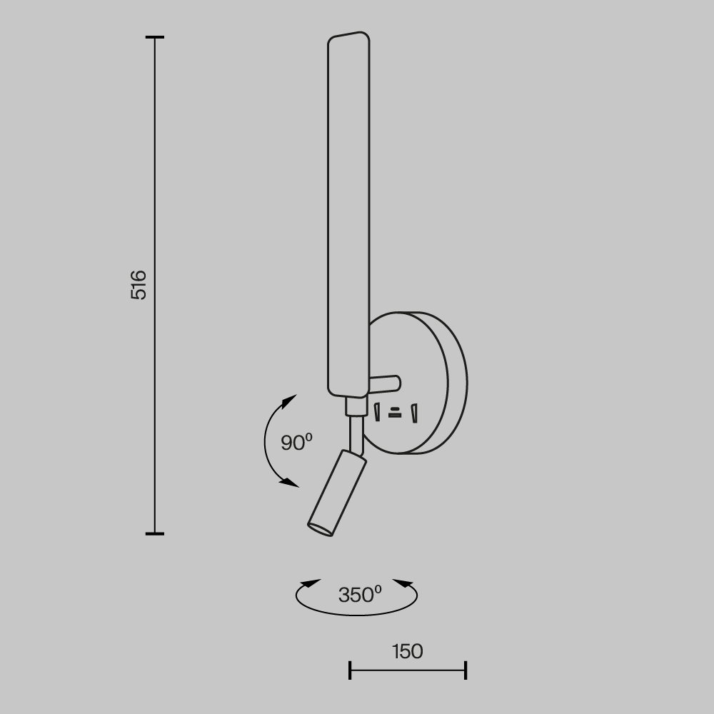 Настенный светильник Maytoni Combo MOD214WL-L8B3K1_MY