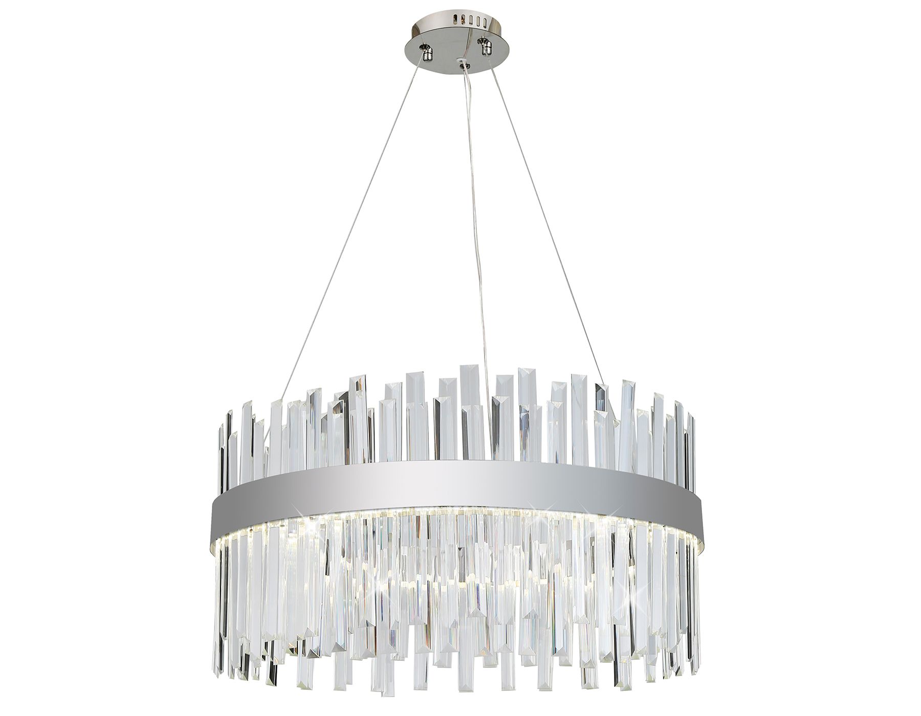 Подвесная люстра Ambrella light светодиодная с хрусталем Traditional TR5009_AMB