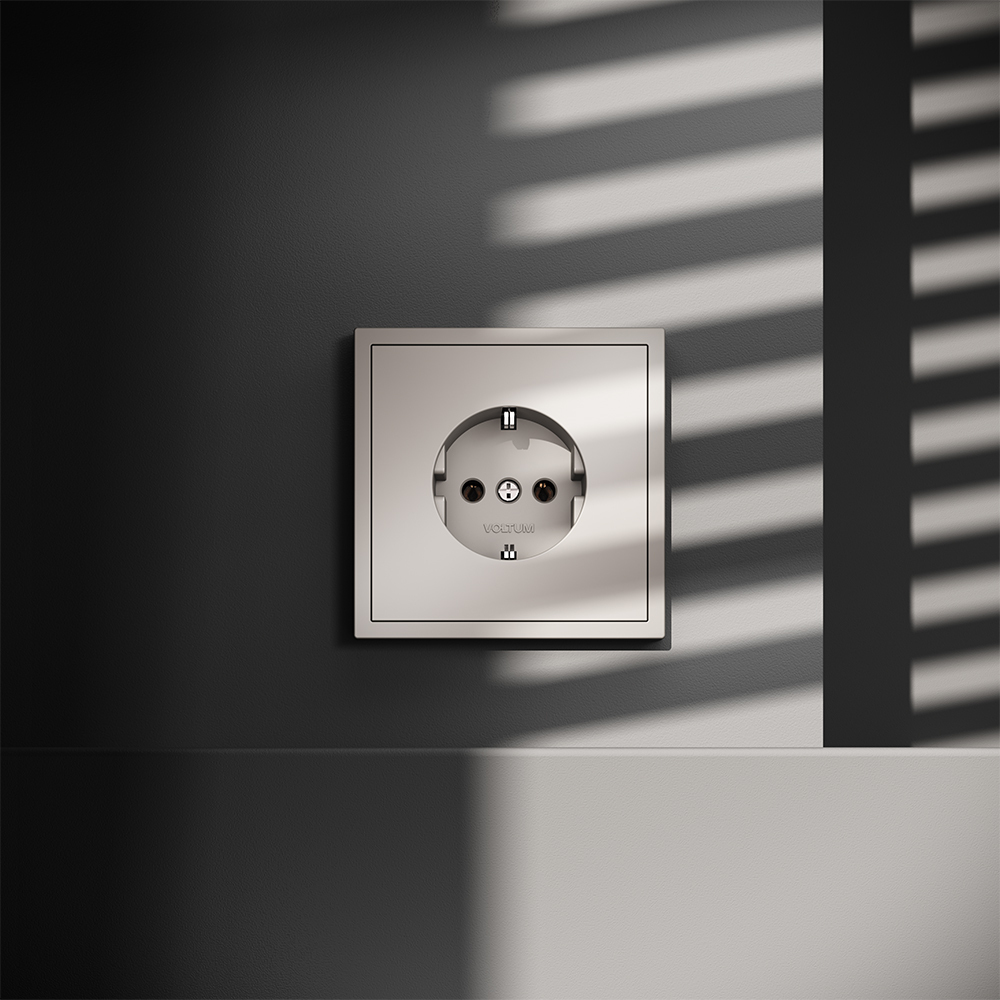 Розетка встраиваемая VOLTUM S70 с заземлением 16А VLS040103