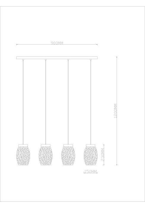 Подвесной светильник Globo NARRI 24003-4H_GL
