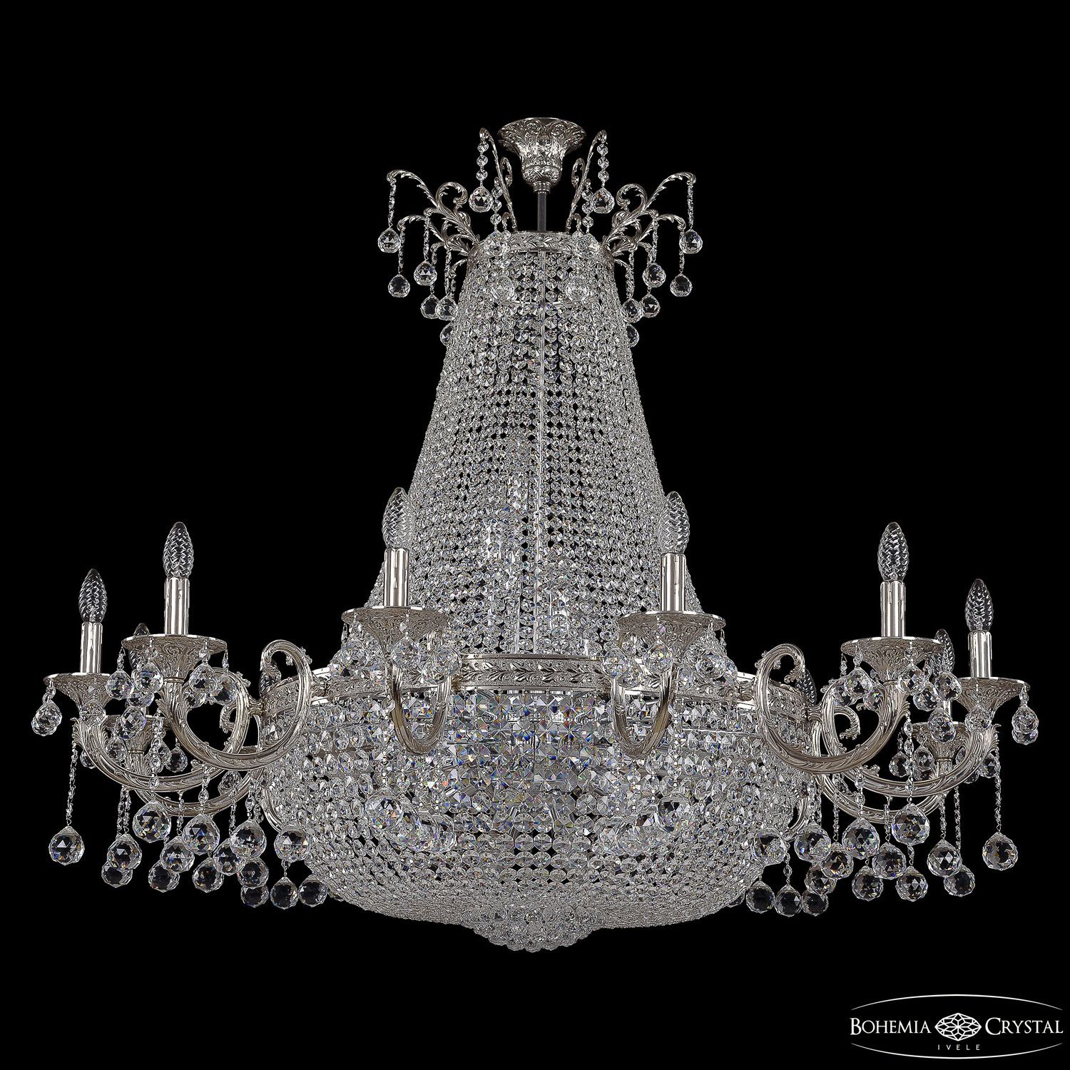 

Хрустальная люстра Bohemia Ivele Crystal 2128H209/12/123IV/Y1 Ni, 2128H209/12/123IV/Y1 Ni