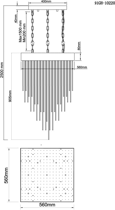 Каскадная люстра Garda Decor 91GH-10220