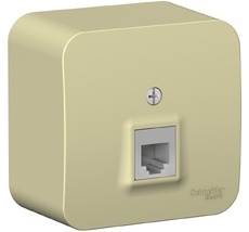 Телефонная розетка накладная RJ-11 (бежевый) Systeme Electric BLNIA011007