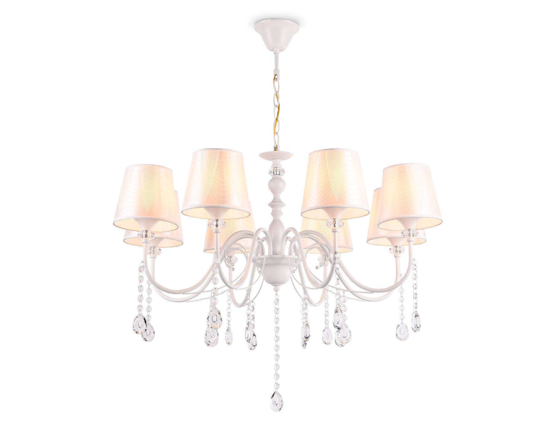 Подвесная люстра с абажуром и хрусталем Ambrella Light Modern TRADITIONAL TR4605_AMB
