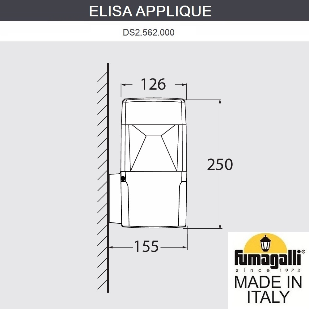 Светильник уличный настенный FUMAGALLI ELISA DS2.562.000.WXD1L