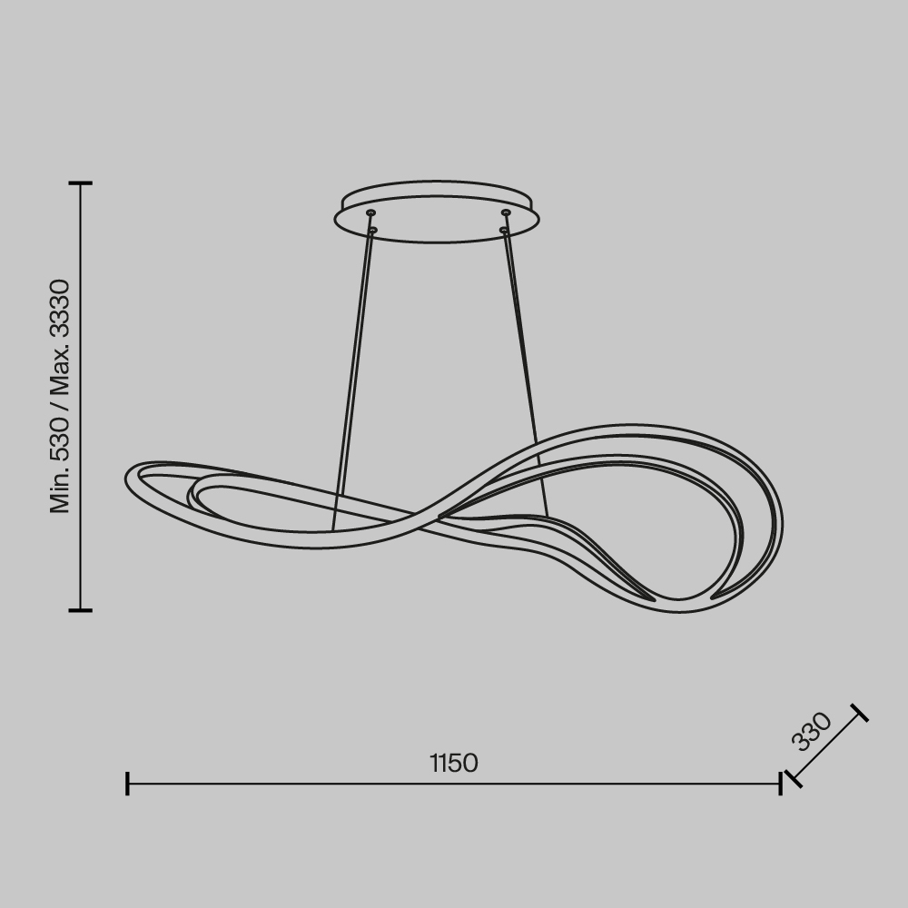 Подвесной светильник Maytoni Plons MOD283PL-L65BS3K_MY