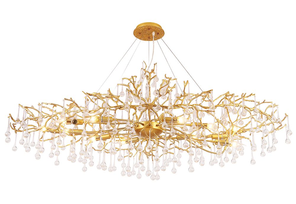 Подвесная люстра Crystallux REINA REINA V2 SP16 L1500 GOLD PEARL_CR